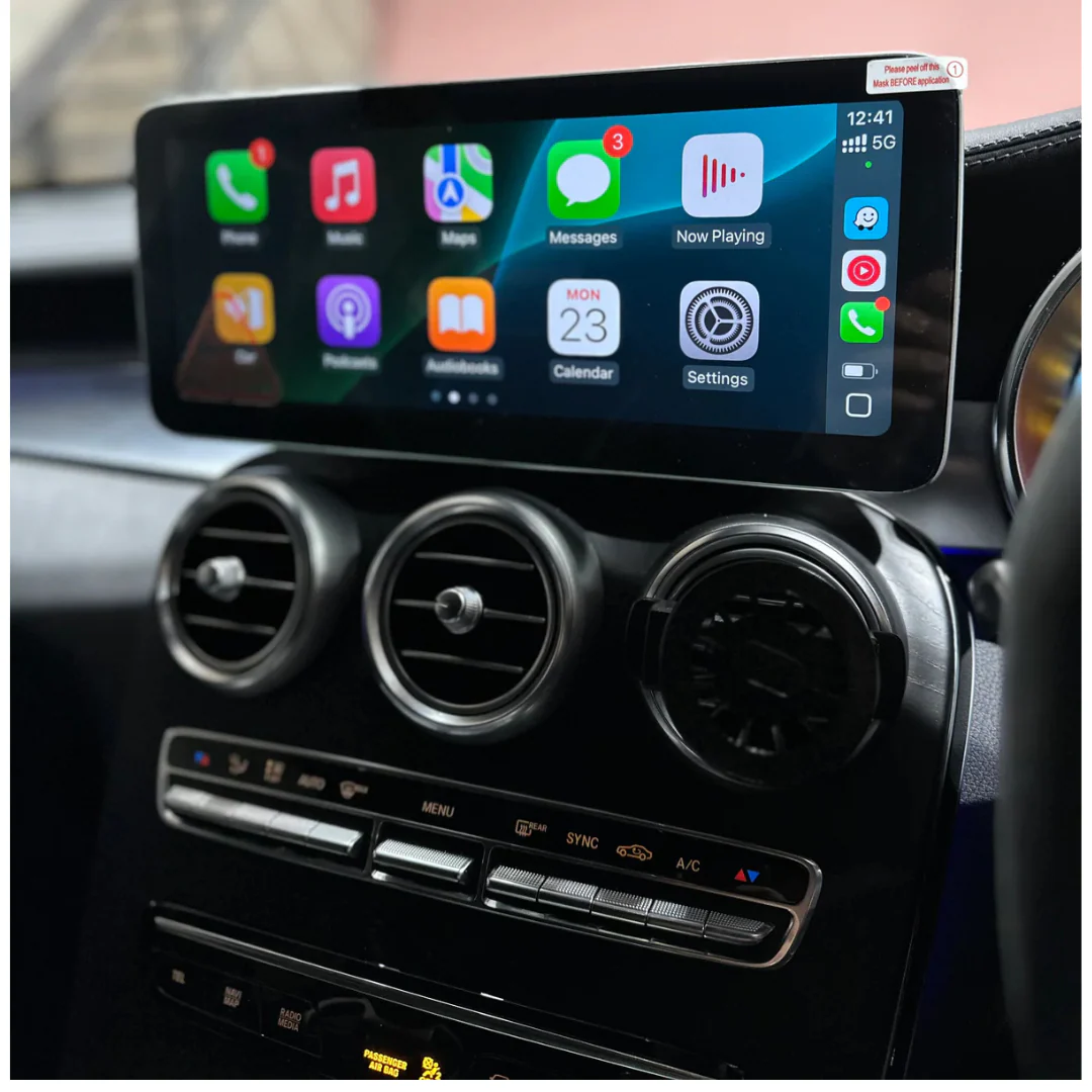 Mercedes-Benz W205 C Class (2014-2020) Apple CarPlay Android Auto 12.3" Touch Screen - Image 4