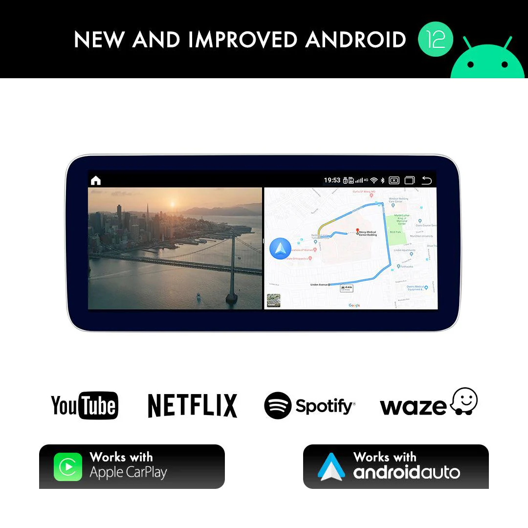 Mercedes-Benz W205 C Class (2014-2020) Apple CarPlay Android Auto 12.3" Touch Screen - Image 7