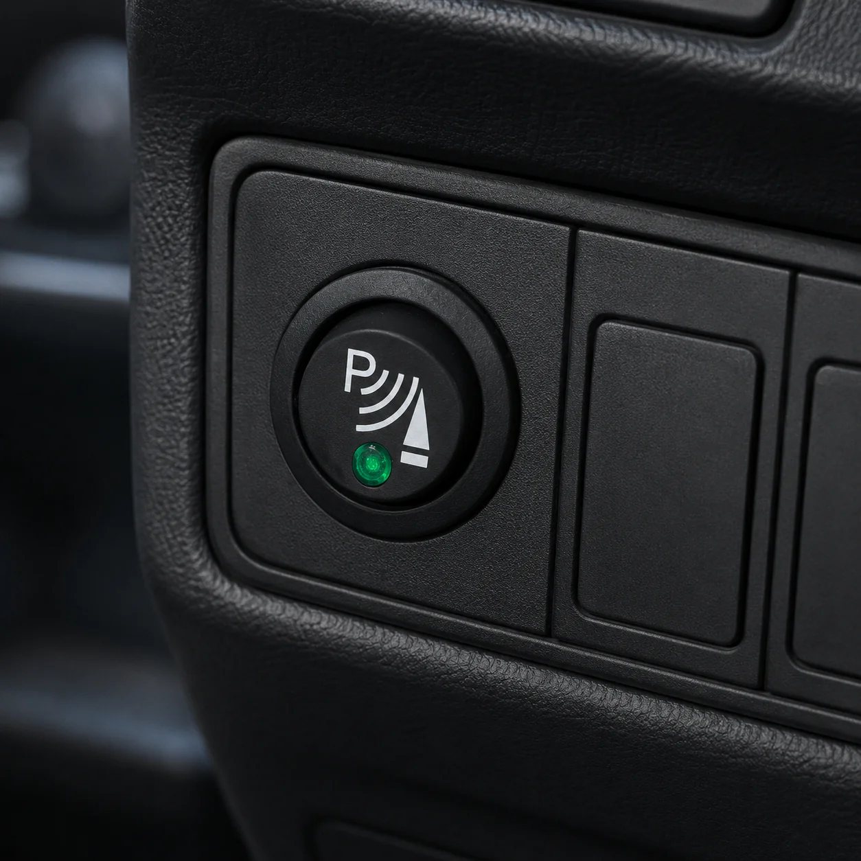 12V Parking Sensor Rocker Switch with Green LED Indicator – Round Panel Mount - Image 3