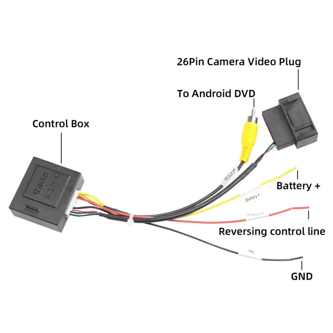 26 PIN RGB to CVBS (RCA) AV Signal Converter Adapter For VW Original Rear-view Camera - Image 3