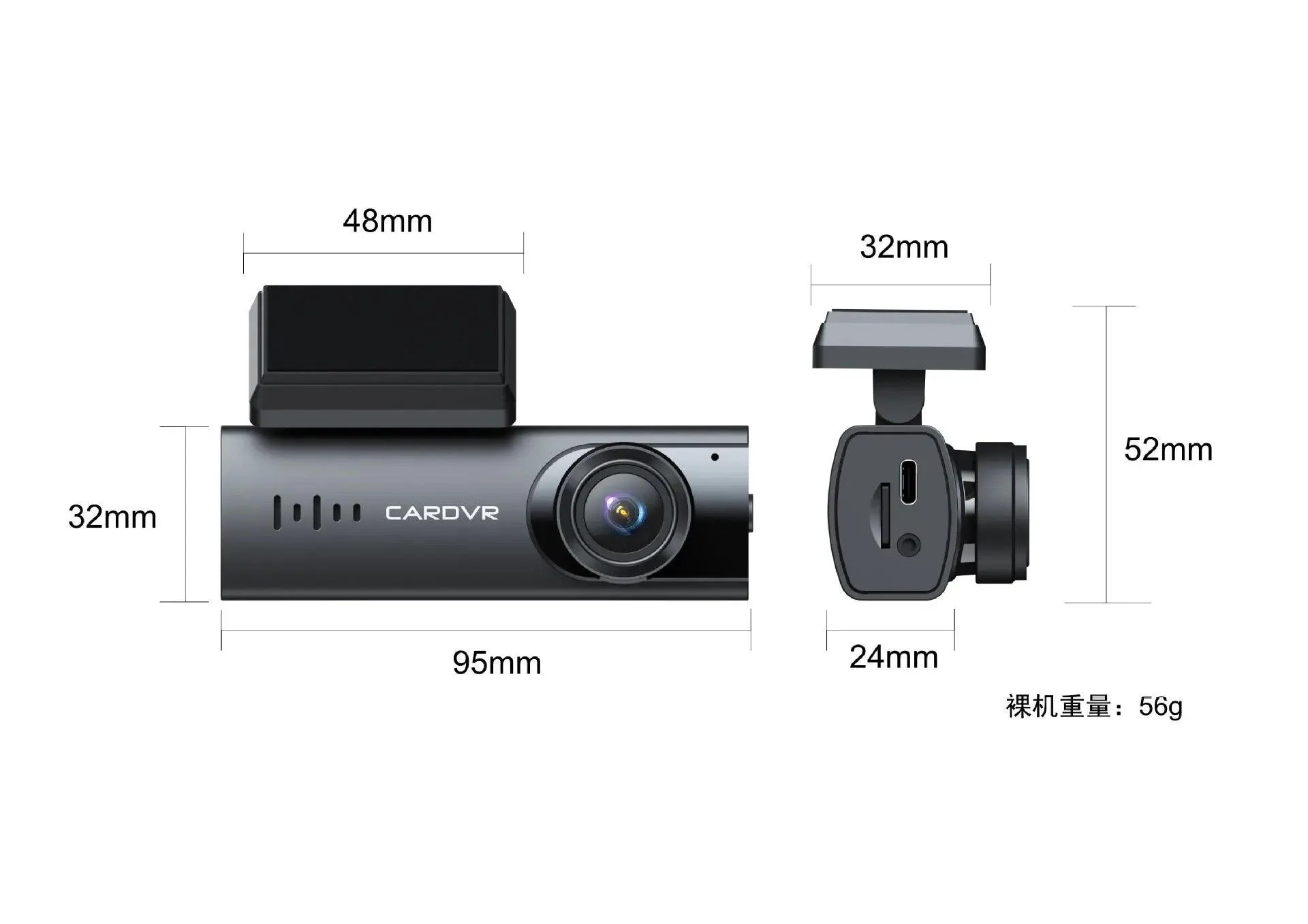 A207 Front & Rear Dashcam 32GB WiFi GPS - Image 9
