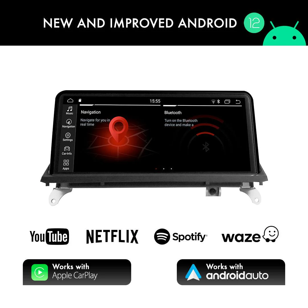 BMW X5 E70 (2011-2013) CIC Apple CarPlay Android Auto 10.25" Touch Screen - Image 3
