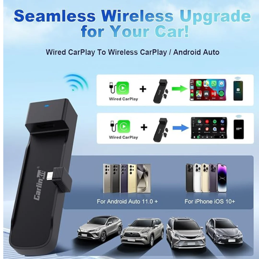 Carlinkit Wireless CarPlay & Android Auto Adapter, FireDrive Link Pro with HDMI for Fire TV Stick, Wireless Dongle & Car TV Converter for OEM Wired CarPlay Vehicles, Plug & Play - Image 5