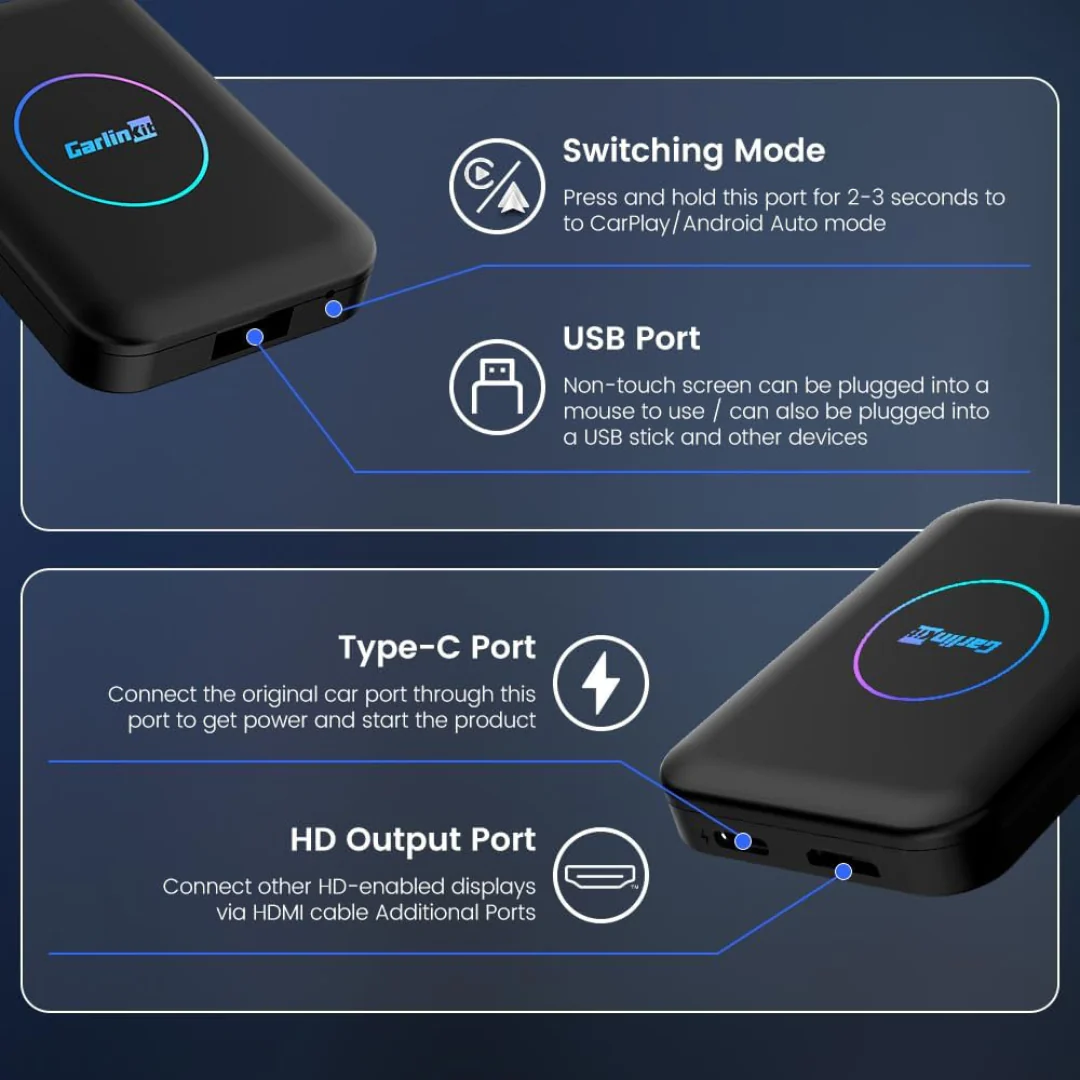 CarlinKit AIBOX-Lite Multimedia Box, 3 in 1 Android Playstore Netflix YouTube - Wireless Carplay Android Auto - Image 3