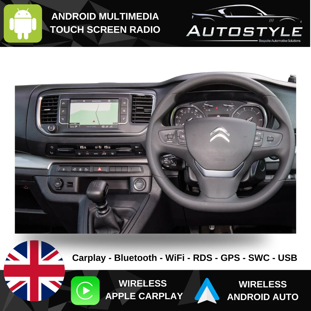 Citroen Jumpy Peugeot Expert Toyota Proace Apple Carplay / Android Auto 9" Stereo Upgrade 2016-24 - Image 6