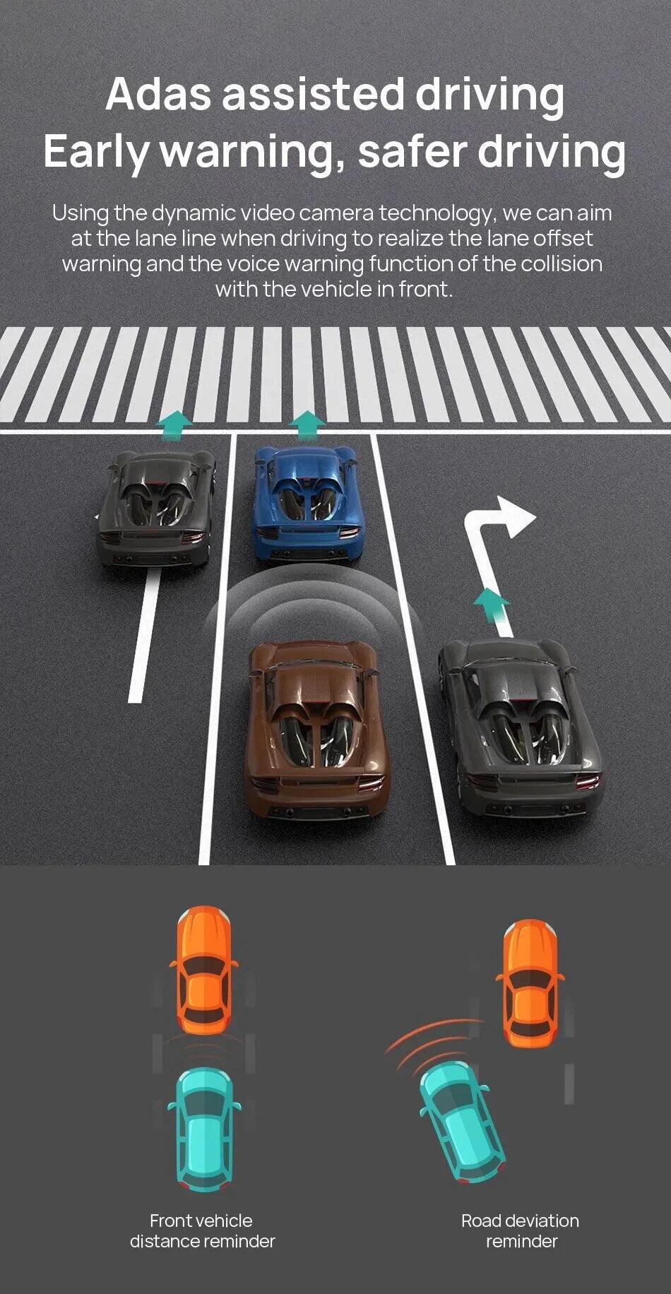 W7 1080P HD DVR DASH CAMERA ADAS FOR ANDROID SCREENS - Image 6