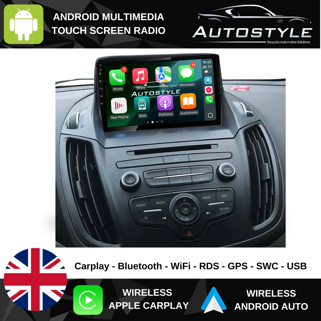 Ford Kuga C-Max Escape Apple Carplay / Android Auto 9" Stereo Upgrade 2013-2018 - Image 6