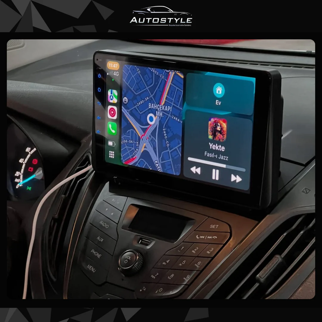Ford Transit Courier Apple Carplay / Android Auto 9" Stereo Upgrade (2014-2018) - Image 4