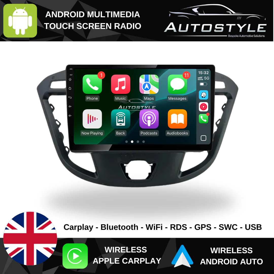 Ford Tourneo Transit Apple Carplay / Android Auto 9" Stereo Upgrade (2012-2018) - Image 2