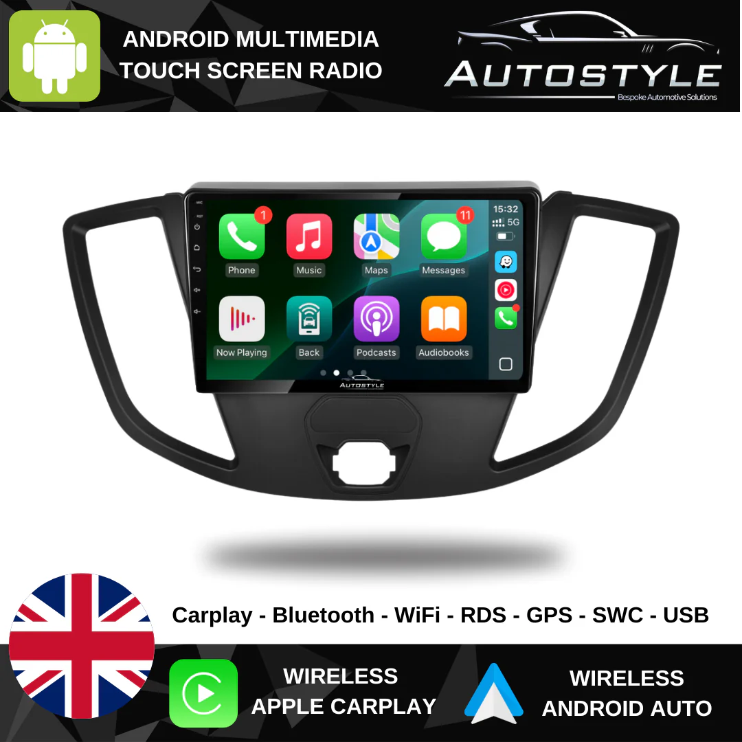 Ford Transit Custom Apple Carplay / Android Auto 9" Stereo Upgrade (2012-2018) - Image 2