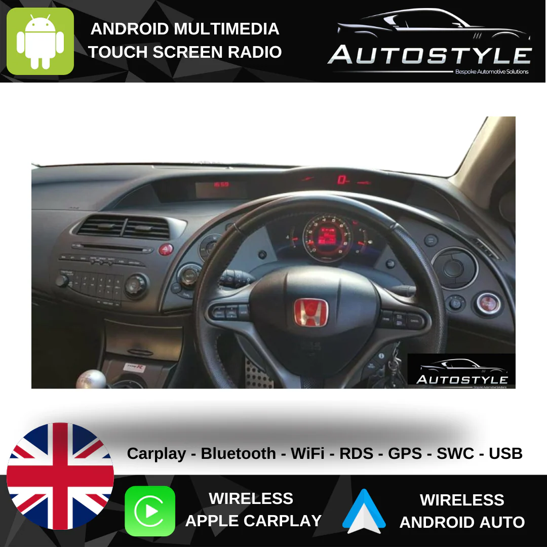 Honda Civic 8 FK Apple Carplay / Android Auto 09" Stereo Upgrade 2005-11 - Image 8