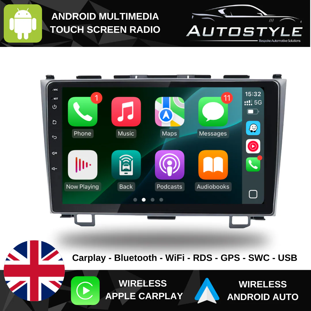 Honda CRV CR-V 3 RE Apple Carplay / Android Auto 9" Stereo Upgrade 2006-2012 - Image 2