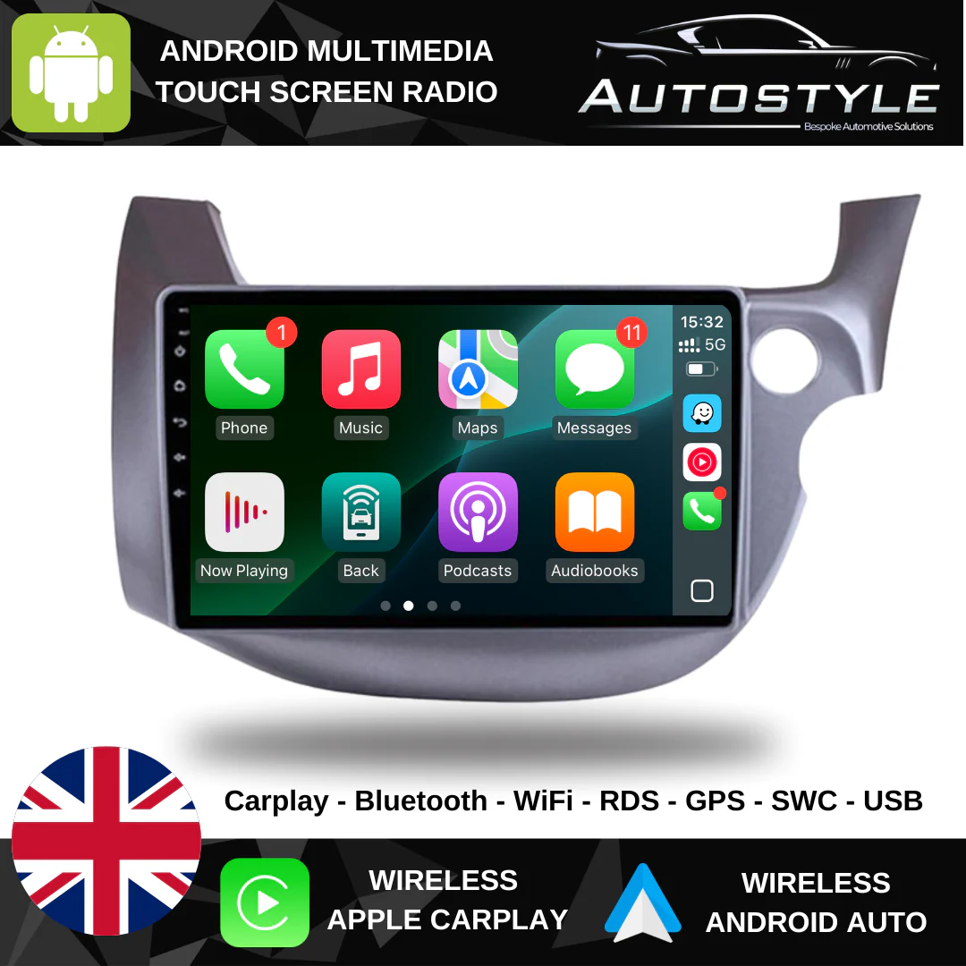 Honda Fit 2 GE Jazz Apple Carplay / Android Auto 10" Stereo Upgrade 2007-2014 - Image 2