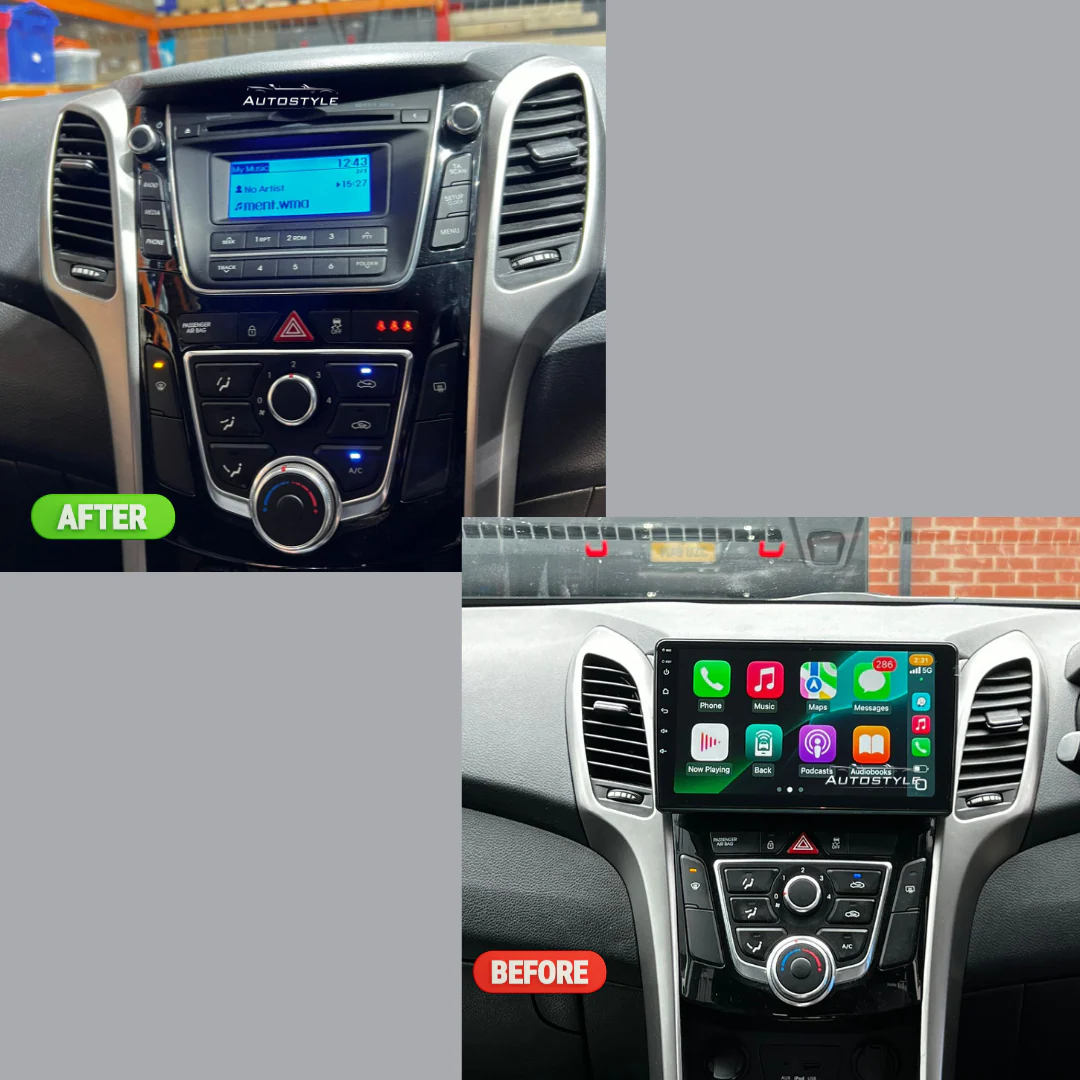 Hyundai i30 GD Elantra GT Apple Carplay / Android Auto 9" Stereo Upgrade 2011–17 - Image 6