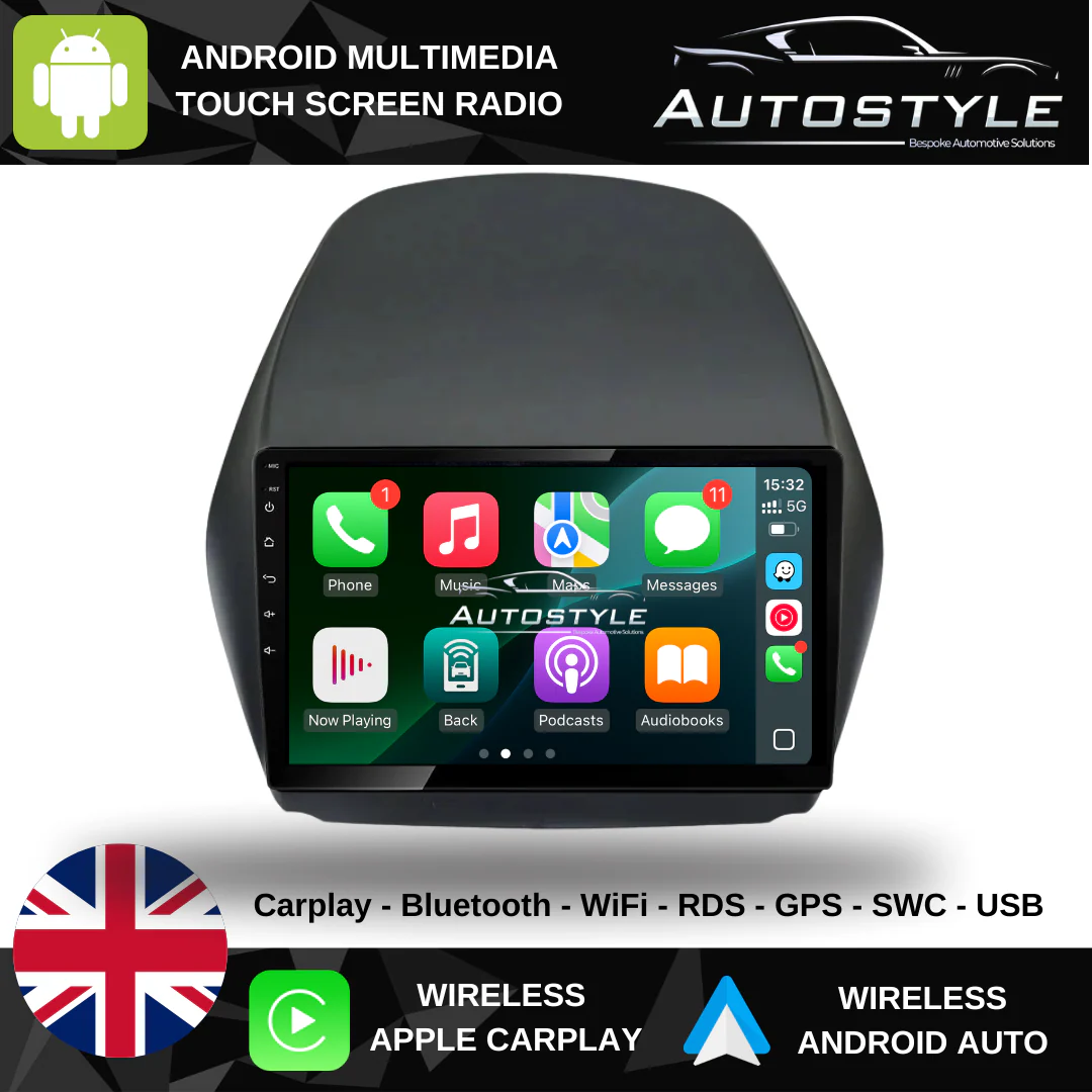 Hyundai Tucson IX35  Apple Carplay / Android Auto 9" Stereo Upgrade (2009-2015) - Image 2