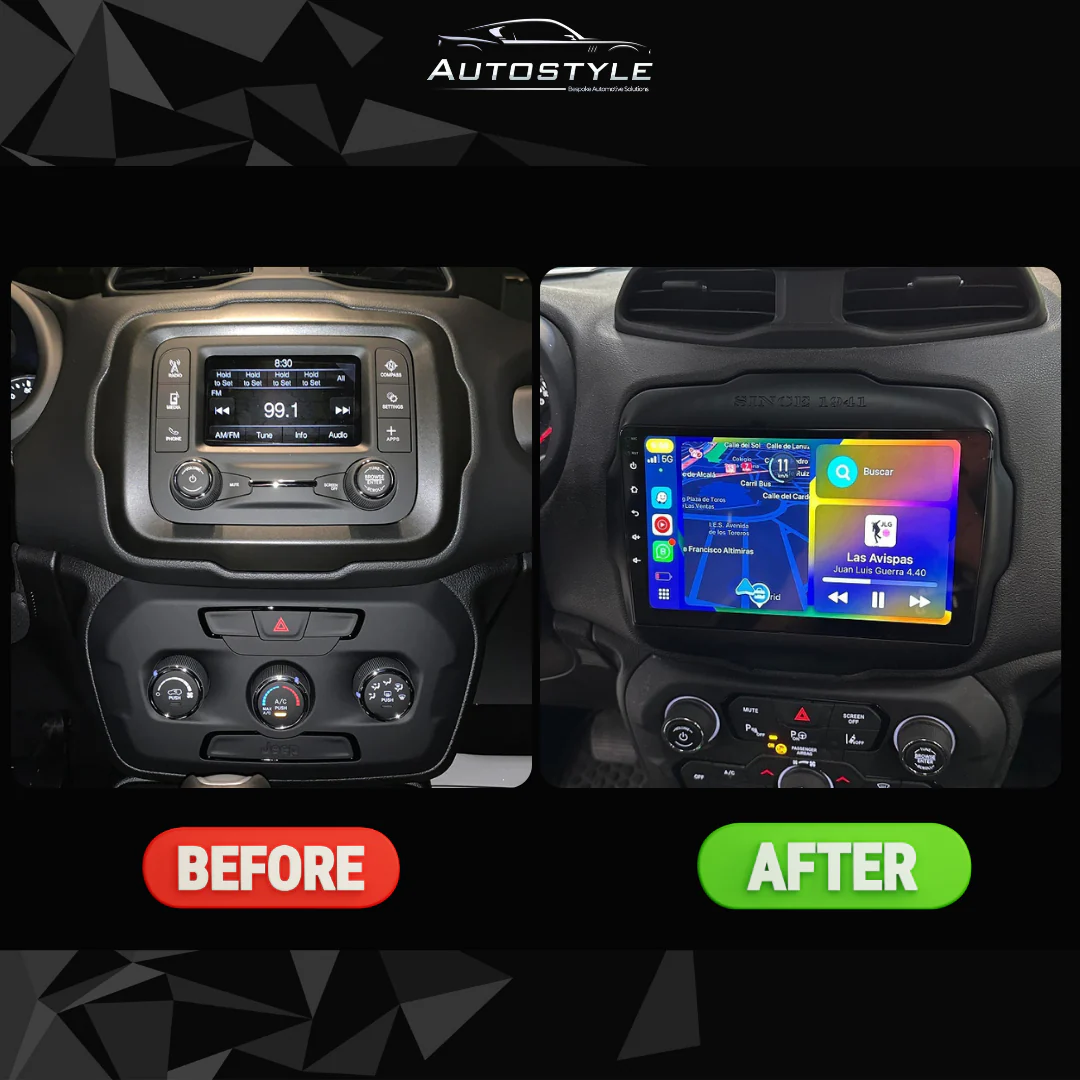 Jeep Renegade Apple Carplay / Android Auto 10" Stereo Upgrade 2014-2021 - Image 4