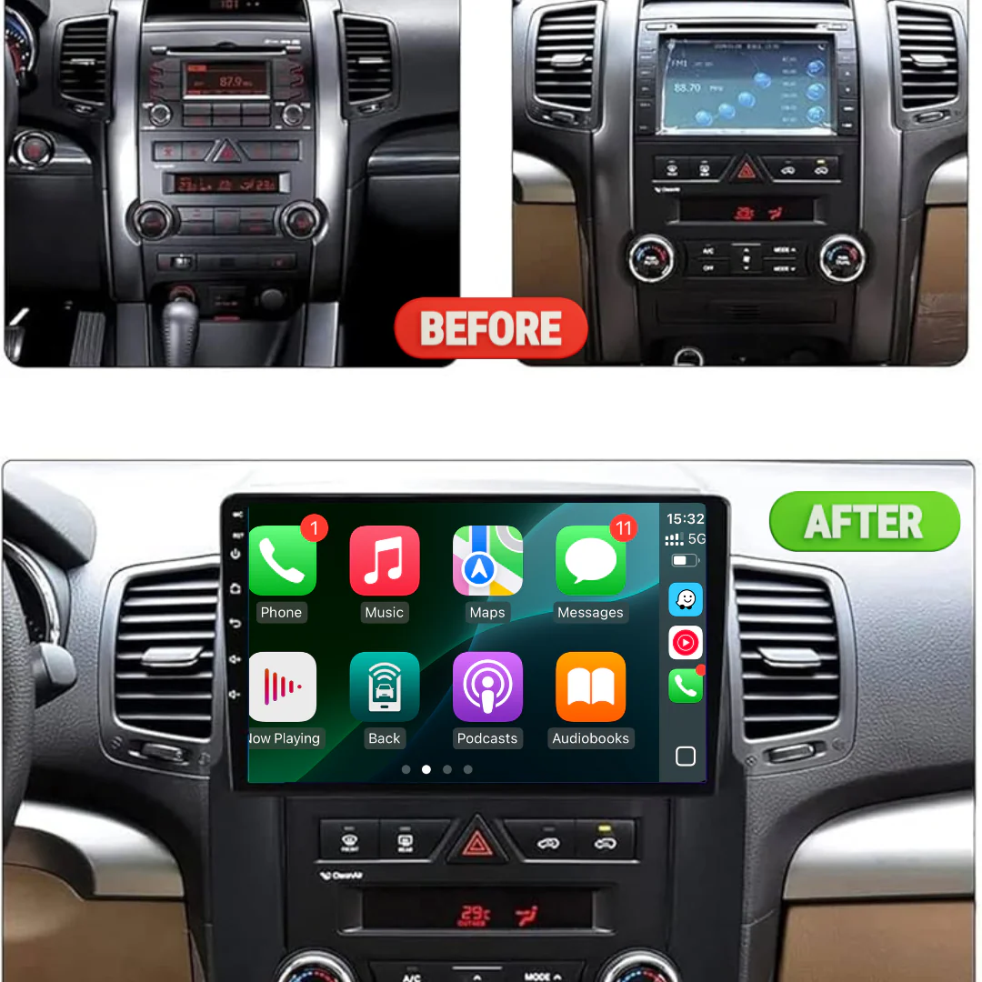 Kia Sorento Apple Carplay / Android Auto 9" Stereo Upgrade 2009-12 - Image 4