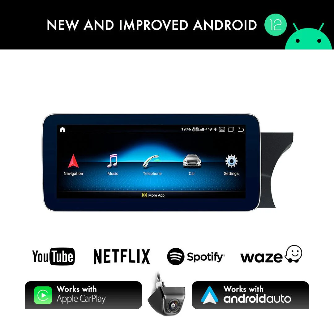 Mercedes-Benz C Class W204/S204 (2011-2014) Apple CarPlay Android Auto 10.25" Touch Screen RHD - Image 5