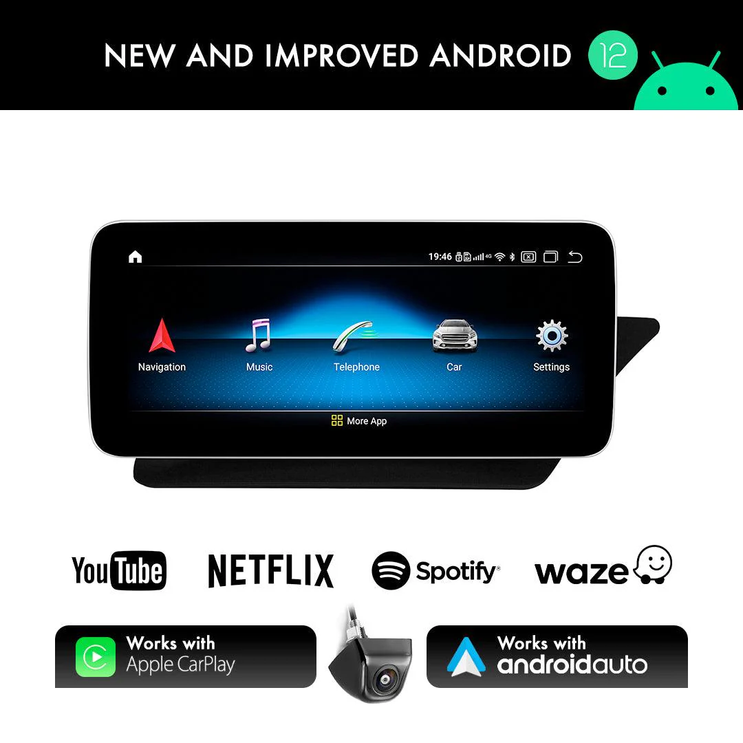 Mercedes-Benz E Class C207/A207 (2010-2016) Apple CarPlay Android Auto 10.25" Touch Screen RHD 2-Door Coupe - Image 10