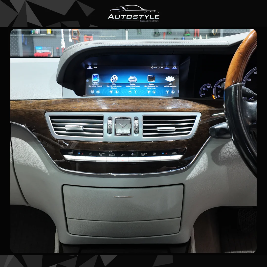 Mercedes-Benz S Class W221 (2005-2013) Apple CarPlay Android Auto 10.25" Touch Screen RHD - Image 3
