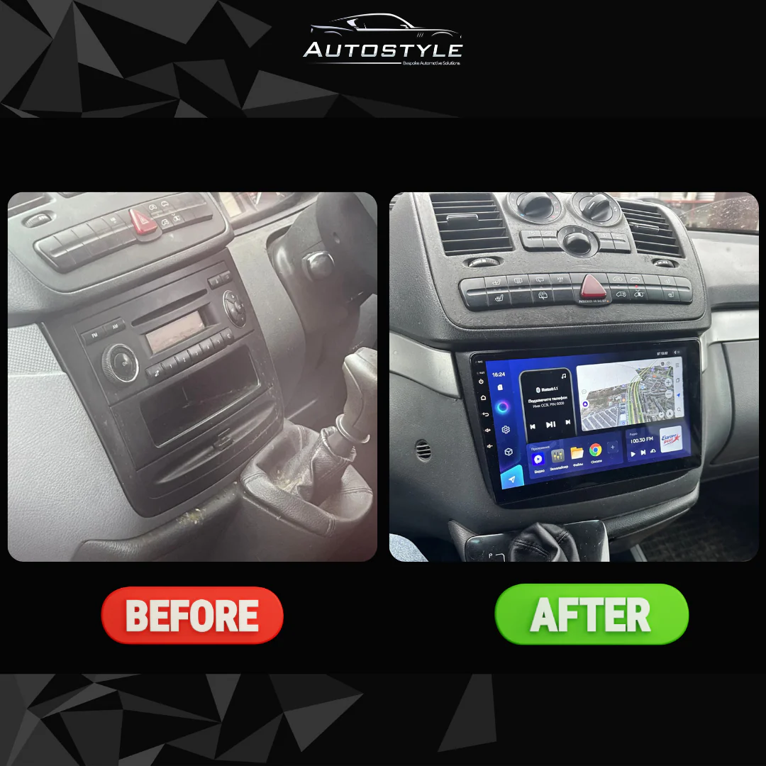 Mercedes-Benz Vito Apple Carplay / Android Auto 10" Stereo Upgrade (2003-2010) - Image 3