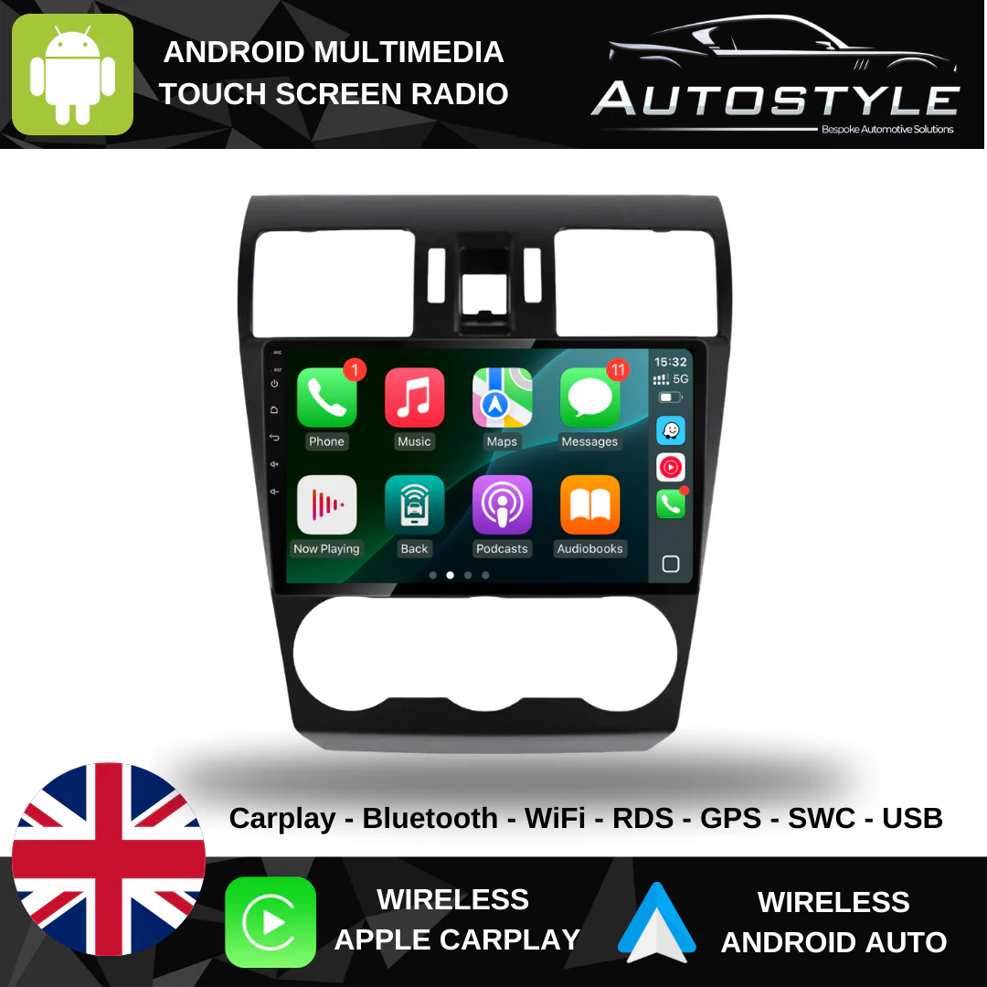 Subaru Forester 4 SJ Impreza XV WRX Apple Carplay / Android Auto 9" Stereo Upgrade RHD 2012-15 - Image 9