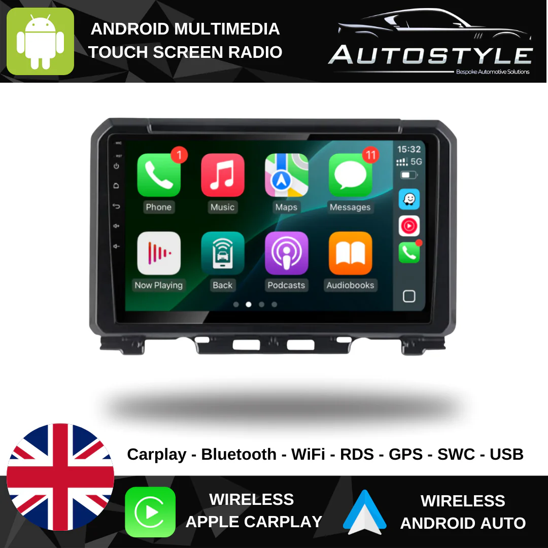 SUZUKI Jimny JB64W Apple Carplay / Android Auto 9" Stereo Upgrade 2018-2021 - Image 2