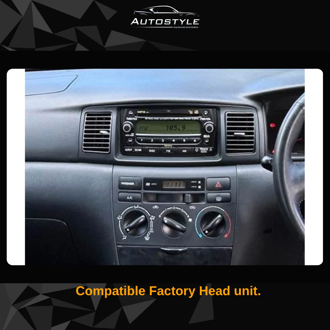 Toyota Corolla E130 E120 Apple Carplay / Android Auto 9" Stereo Upgrade 2002-2007 - Image 5