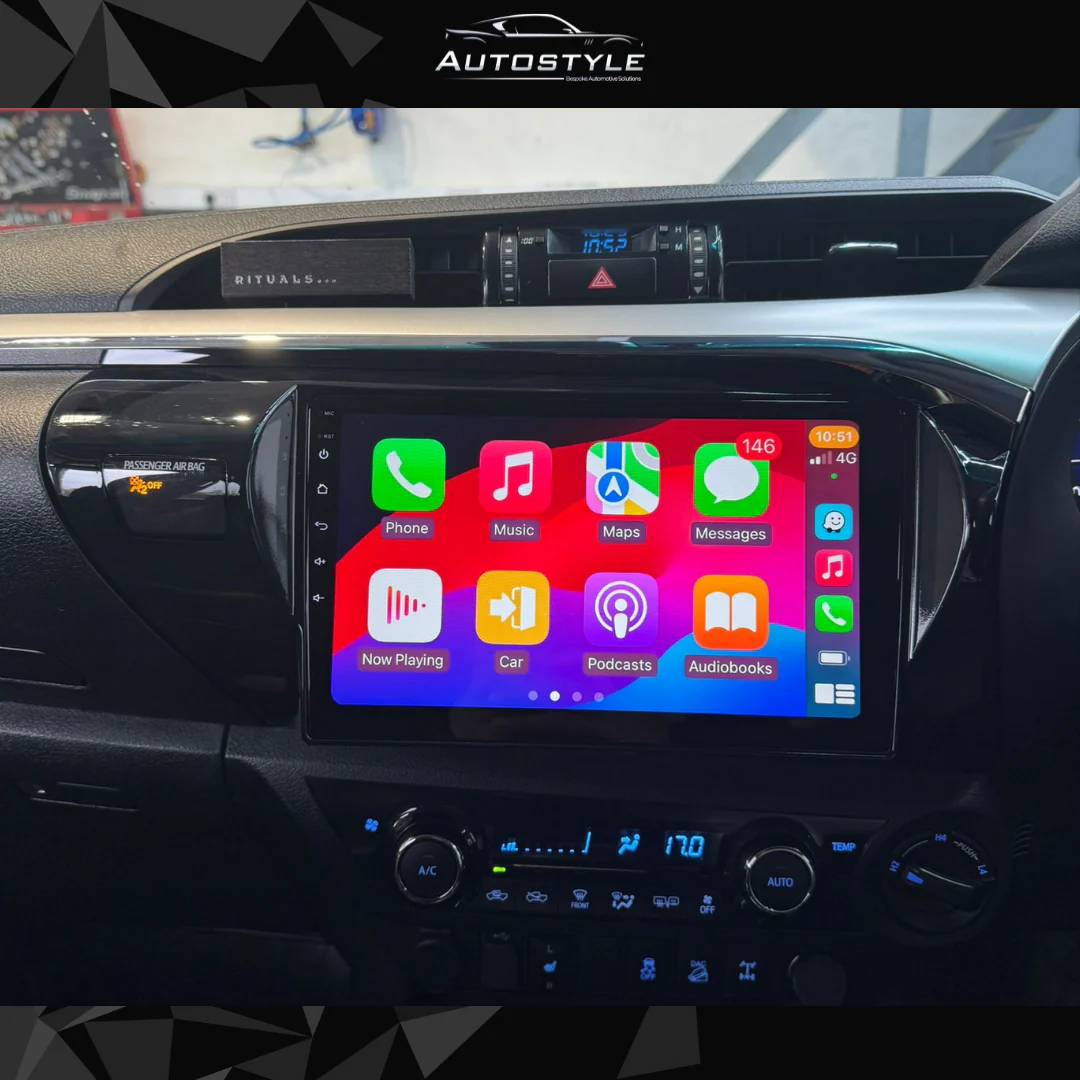 Toyota Hilux Apple Carplay / Android Auto 10" Stereo Upgrade - Image 2
