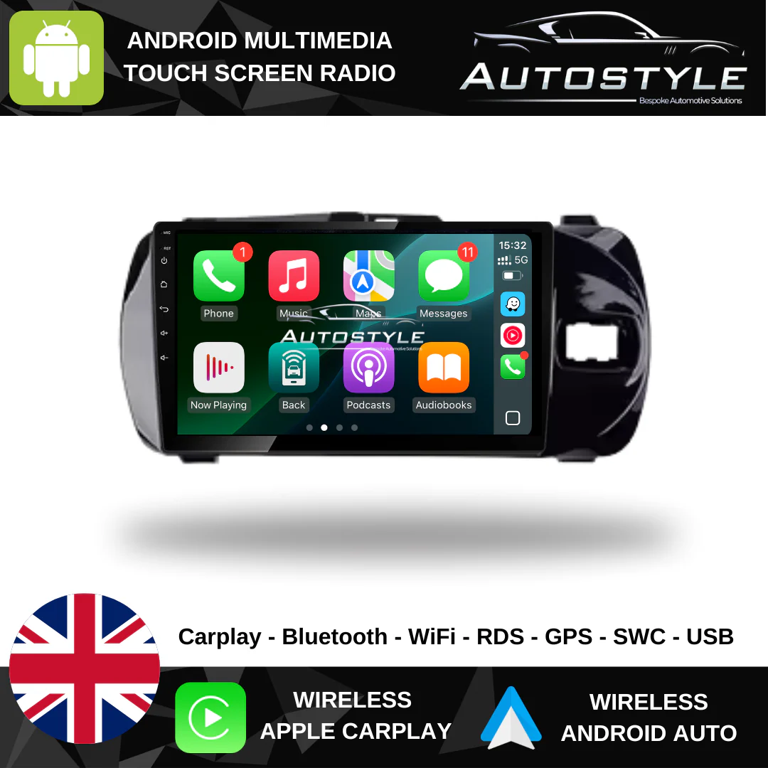 Toyota Yaris Vitz Apple Carplay / Android Auto 9" Stereo Upgrade 2014+ - Image 2