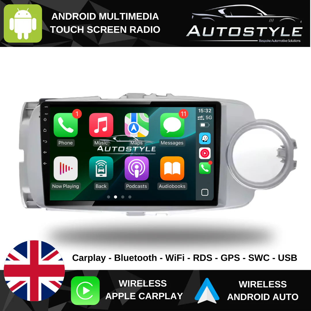 Toyota Yaris Vitz Apple Carplay / Android Auto 9" Stereo Upgrade - Image 6