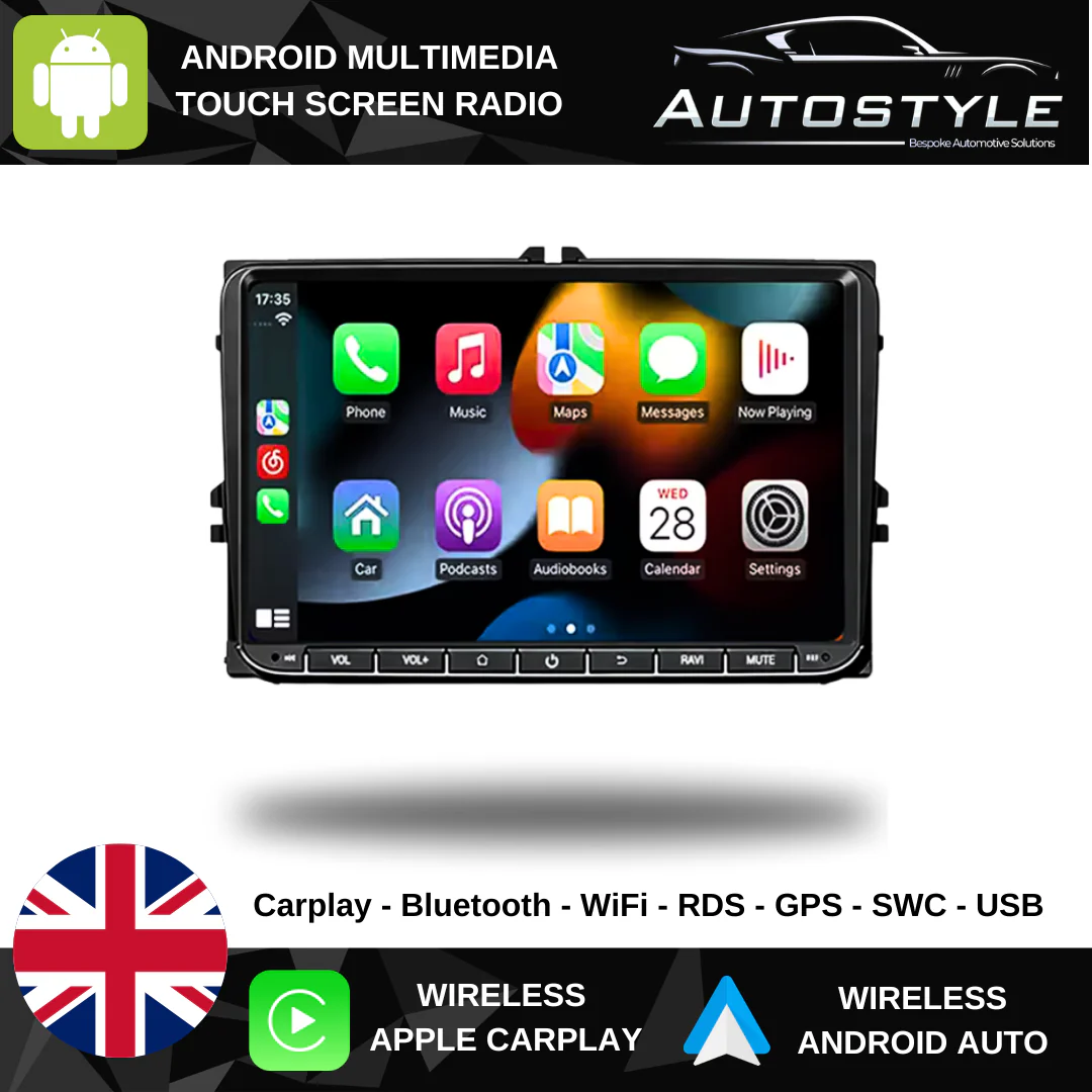 VW / Seat / Skoda UNIVERSAL Apple Carplay / Android Auto 9" Stereo Upgrade - Image 3