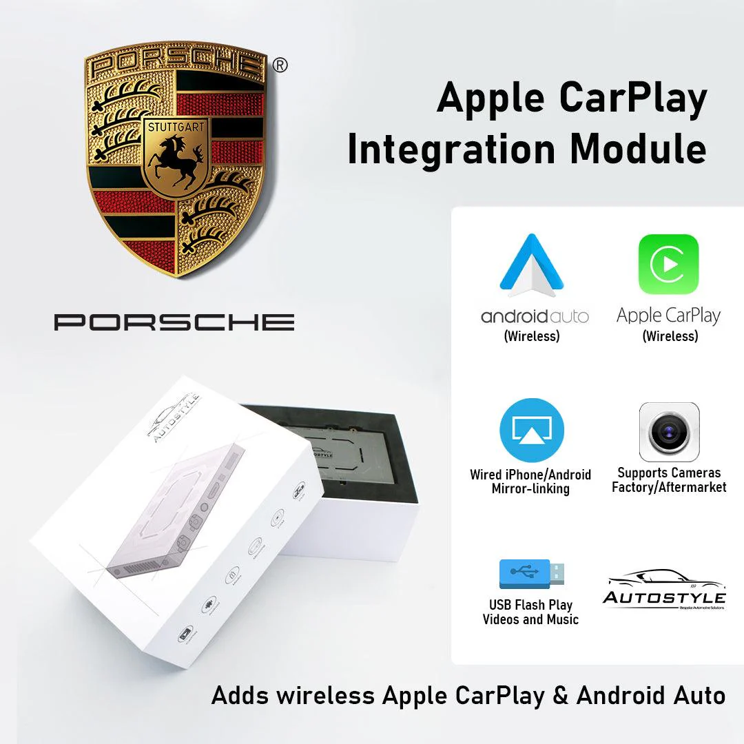 Wireless Apple CarPlay/Android Auto for Porsche 911/Boxster/Cayenne/Macan/Panamera with CDR3.1 (2010-2016) - Image 2